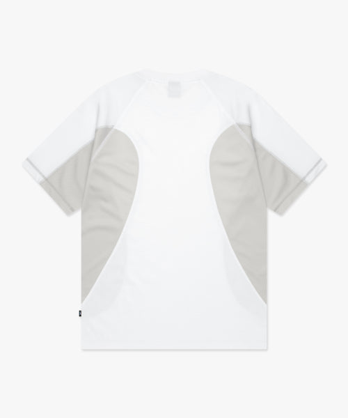 CURVED LINE TEE white