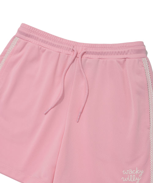 Women's track shorts pink