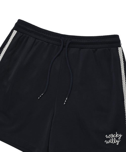 Women's track shorts dark navy