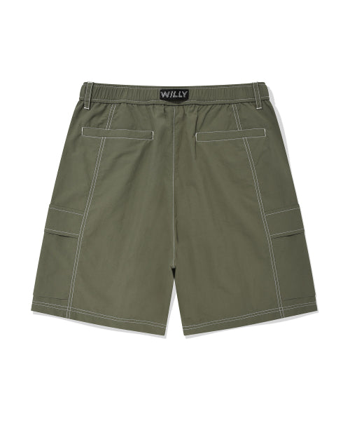 Nylon Lipstop Cargo Shorts Khaki