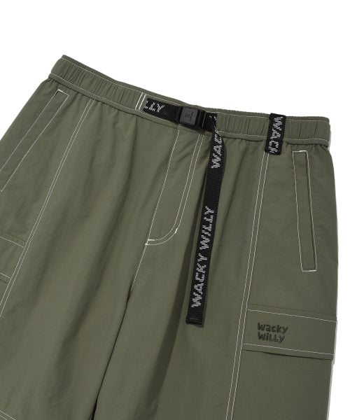 Nylon Lipstop Cargo Shorts Khaki