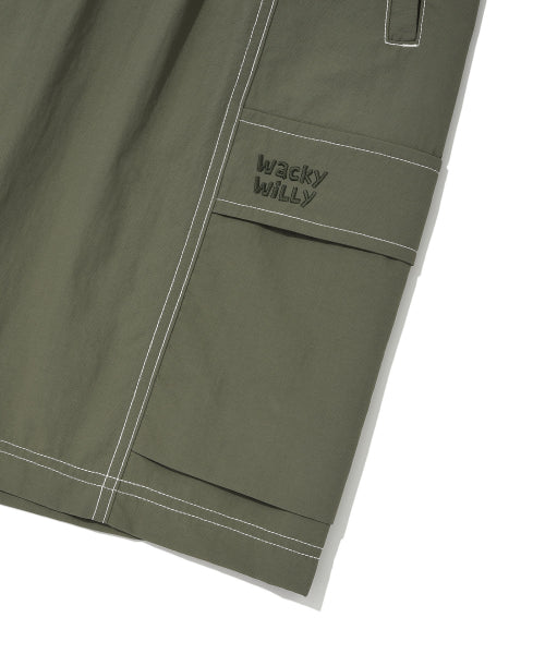 Nylon Lipstop Cargo Shorts Khaki
