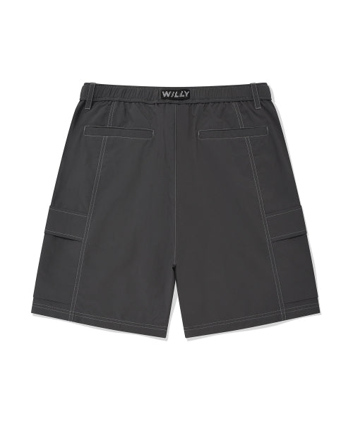 Nylon Lipstop Cargo Shorts Charcoal