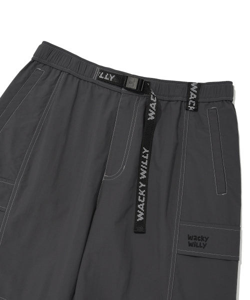 Nylon Lipstop Cargo Shorts Charcoal