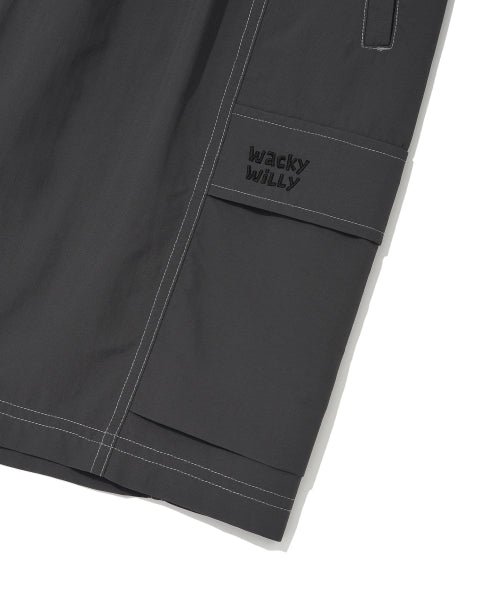 Nylon Lipstop Cargo Shorts Charcoal