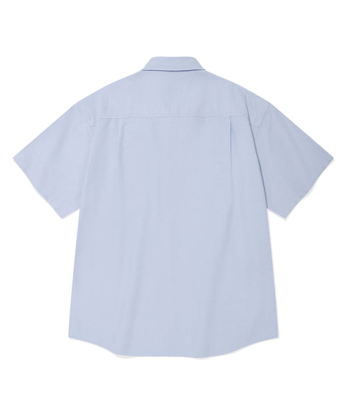 Wappen Oxford Short Sleeve Shirt Blue