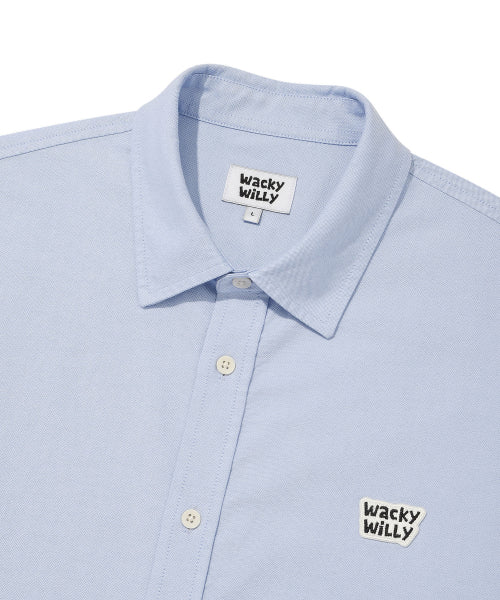 Wappen Oxford Short Sleeve Shirt Blue