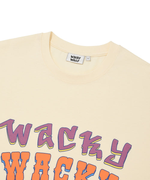 Multi typo Short-sleeved T-shirt cream