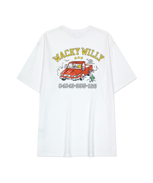 Kiki Driving Graphic Short Sleeve T-shirt White