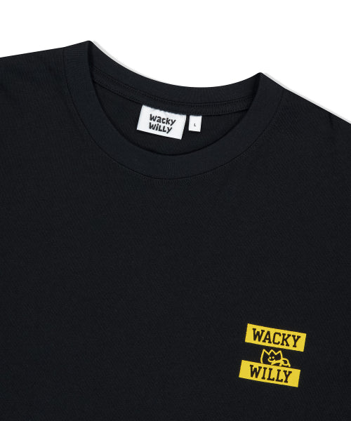 Khaki Driving Graphic Short-Sleeved T-Shirt Black