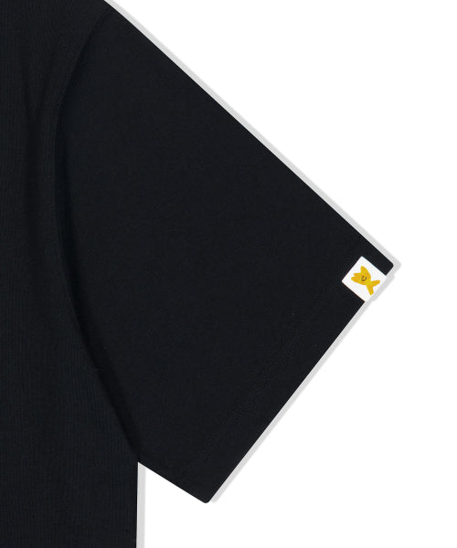 Khaki Driving Graphic Short-Sleeved T-Shirt Black