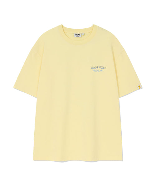 Kitchen graphic short-sleeved T-shirt yellow