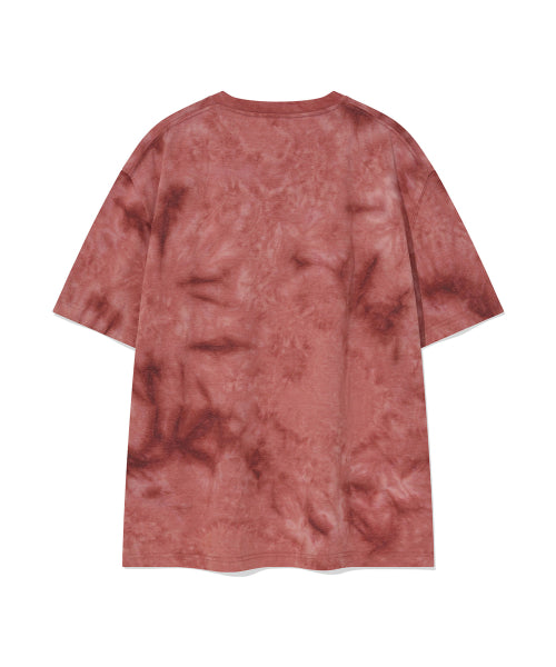 Khaki graphic printing short-sleeved T-shirt pink