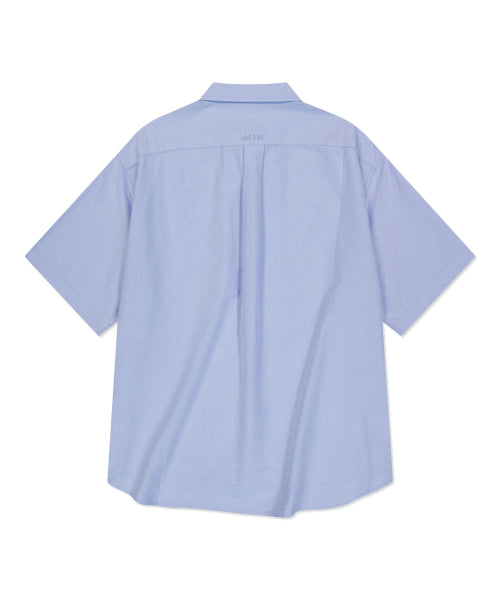 Heart Wappen Oxford Short Sleeve Shirt Blue