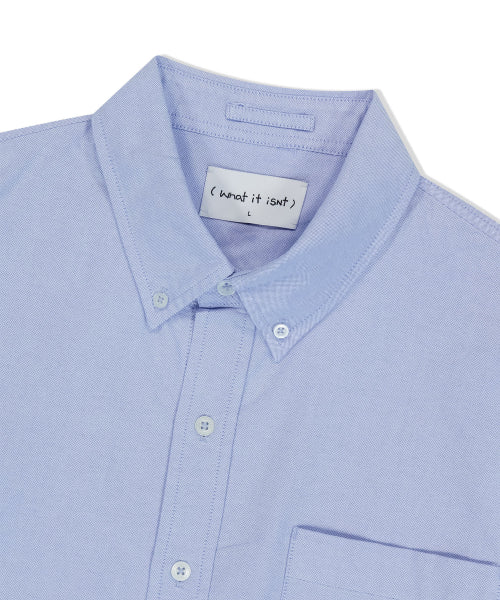 Heart Wappen Oxford Short Sleeve Shirt Blue