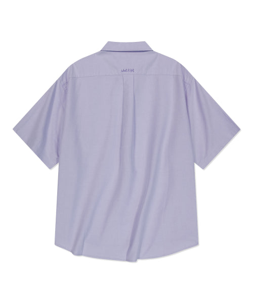 Heart Wappen Oxford Short Sleeve Shirt Purple