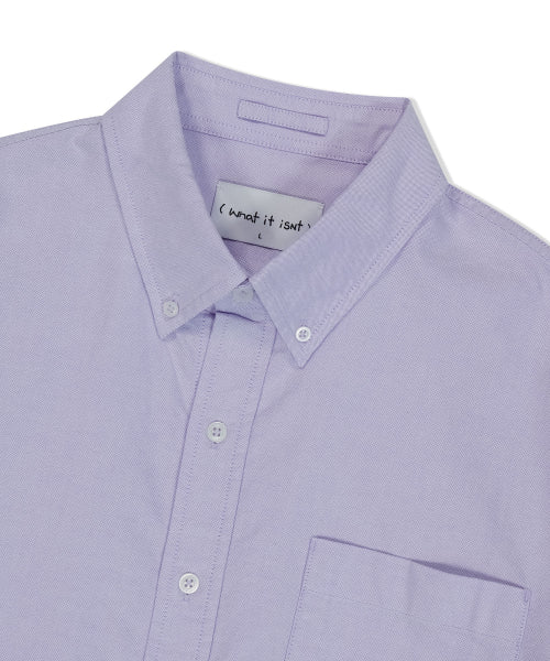 Heart Wappen Oxford Short Sleeve Shirt Purple