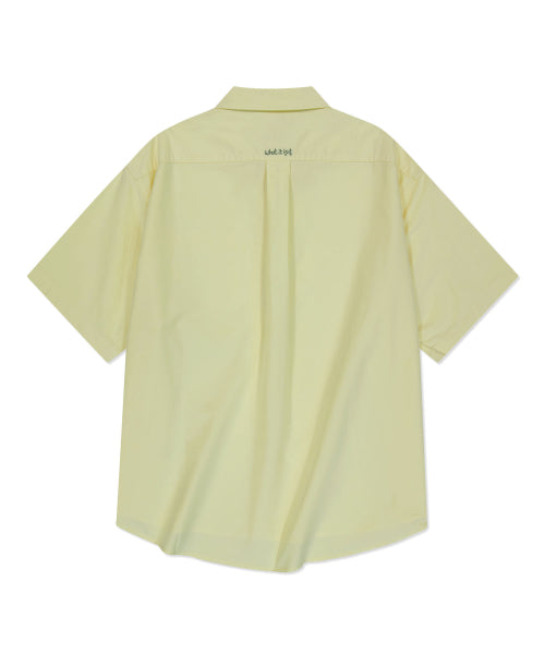 Heart Wappen Oxford Short Sleeve Shirt Yellow