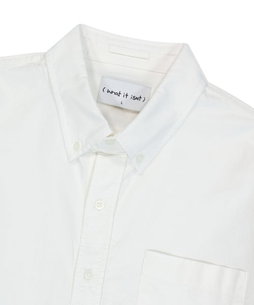 Heart Wappen Oxford Short Sleeve Shirt White