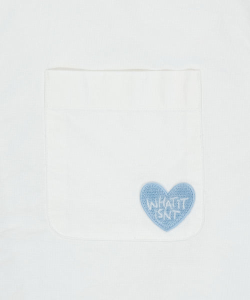 Heart Wappen Oxford Short Sleeve Shirt White