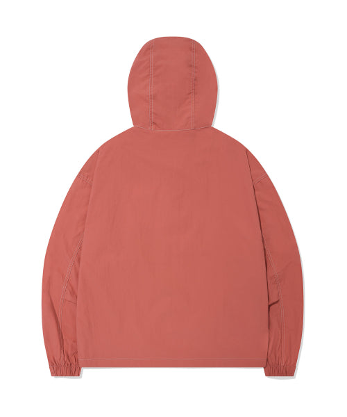 Nylon Hooded Anorak Red