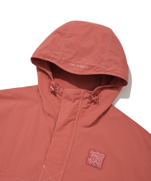 Nylon Hooded Anorak Red