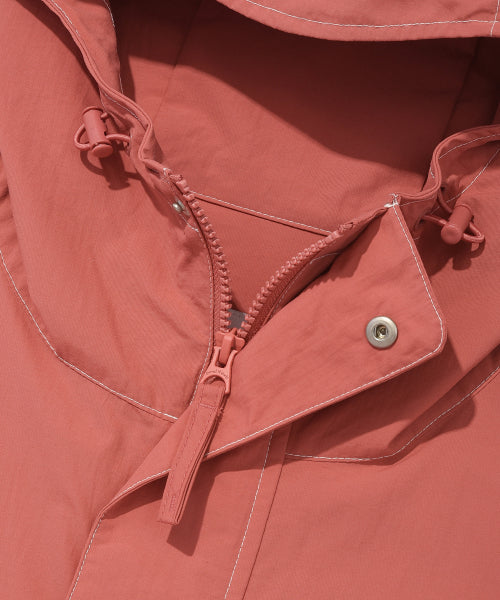 Nylon Hooded Anorak Red