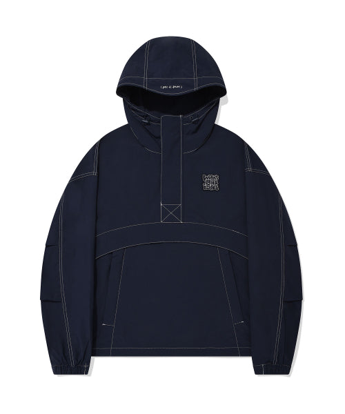 Nylon Hooded Anorak Navy