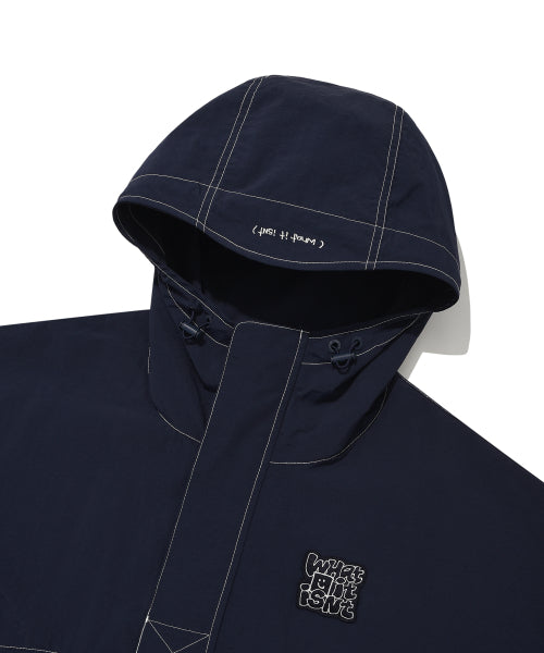 Nylon Hooded Anorak Navy