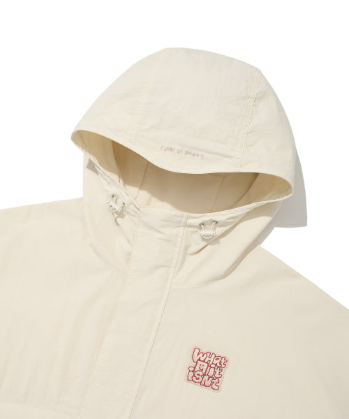 Nylon Hooded Anorak Ekru