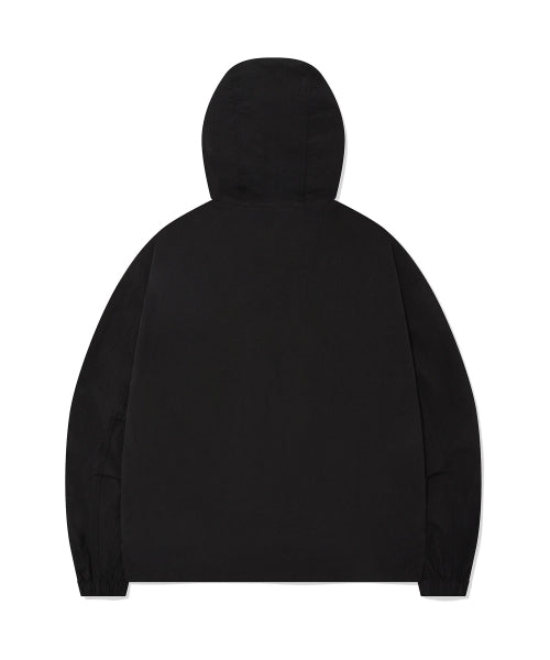 Nylon Hooded Anorak Black