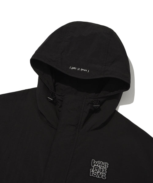 Nylon Hooded Anorak Black