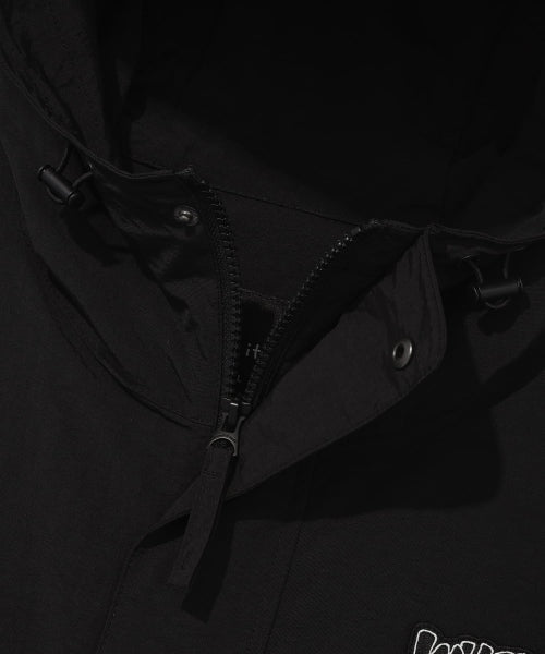 Nylon Hooded Anorak Black