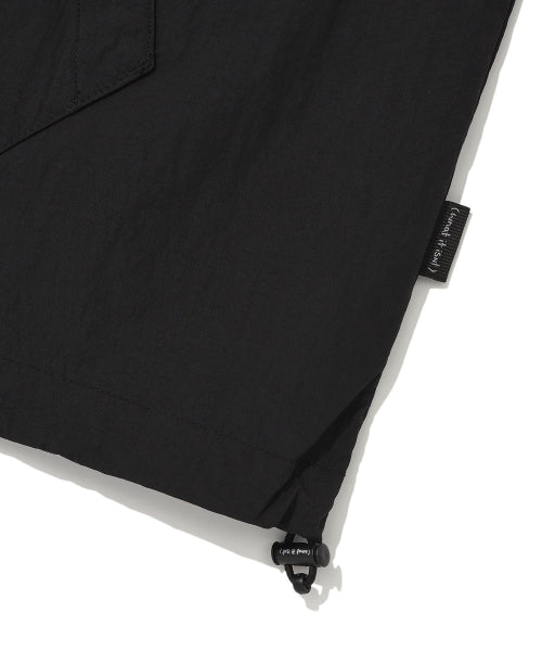 Heart Wappen Nylon Short-Sleeved Anorak Jumper Black