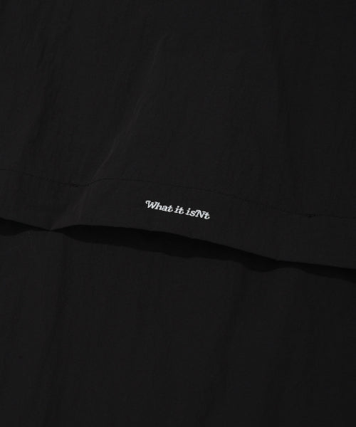 Heart Wappen Nylon Short-Sleeved Anorak Jumper Black