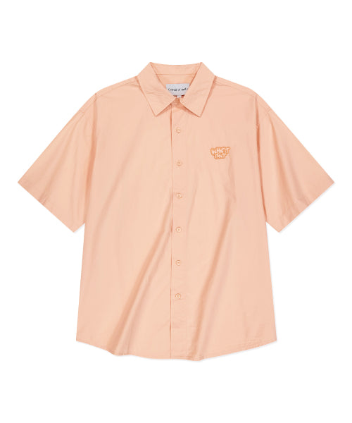 Wappen Stripe Short Sleeve Shirt Orange