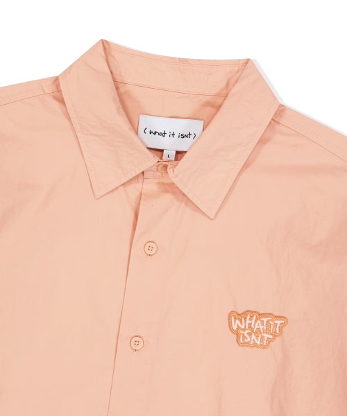 Wappen Stripe Short Sleeve Shirt Orange