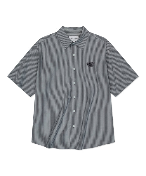 Wappen Stripe Short Sleeve Shirt Gray