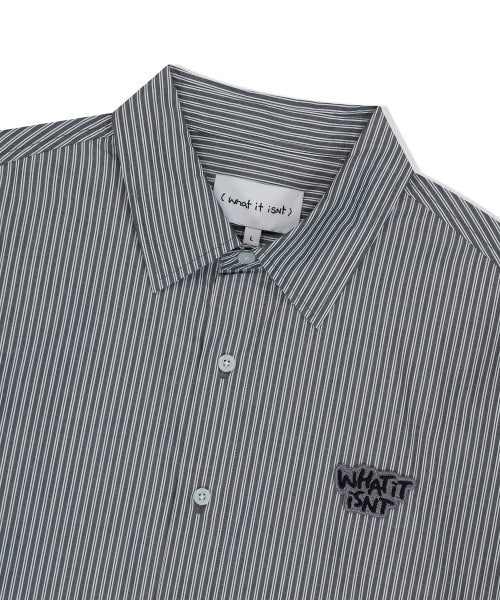 Wappen Stripe Short Sleeve Shirt Gray