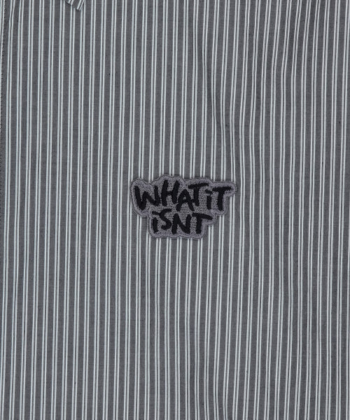 Wappen Stripe Short Sleeve Shirt Gray