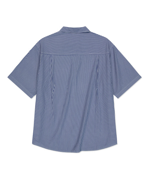 Wappen Stripe Short Sleeve Shirt Blue