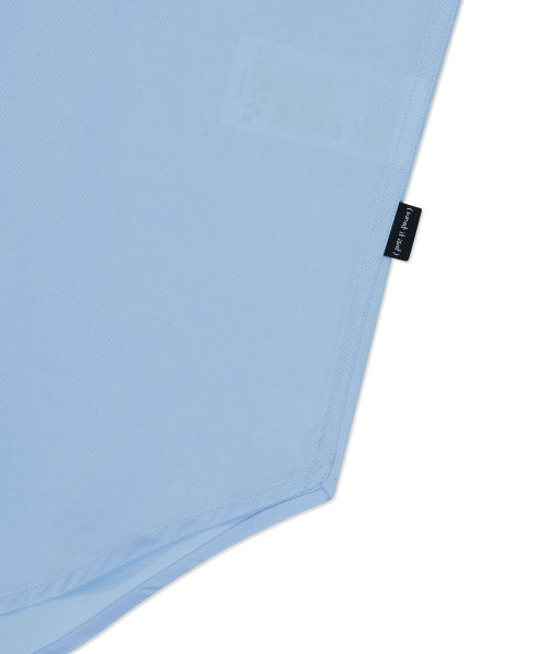 linen blended short-sleeved shirt sky blue