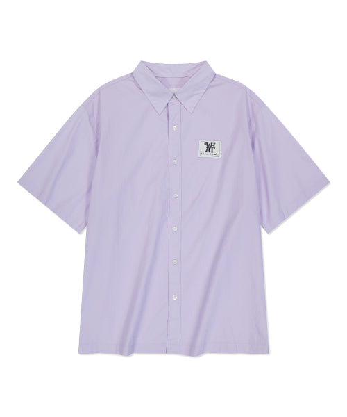 Wappen Paper Short-Sleeved Shirt Purple