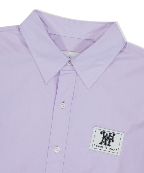 Wappen Paper Short-Sleeved Shirt Purple