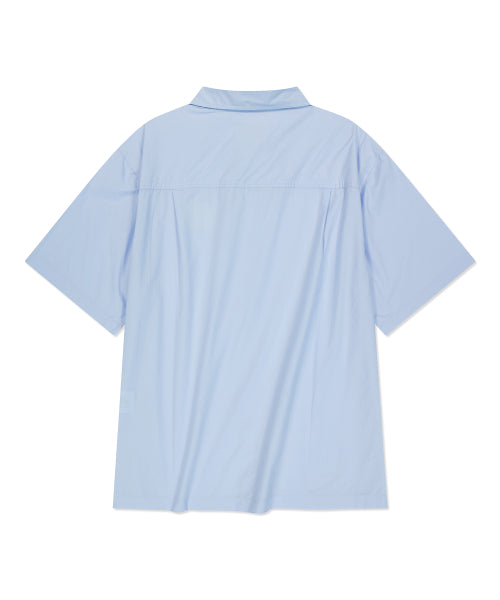 Wappen Paper Short-Sleeved Shirt Light Blue