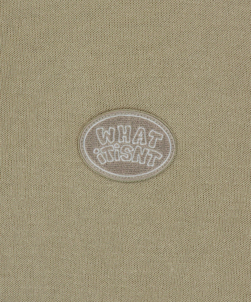 Round Wappen Short-Sleeved Knitwear Oatmeal