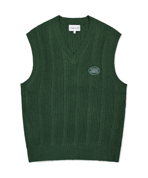 Wappen Skashi V-Neck Knit Vest Khaki