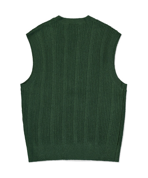 Wappen Skashi V-Neck Knit Vest Khaki