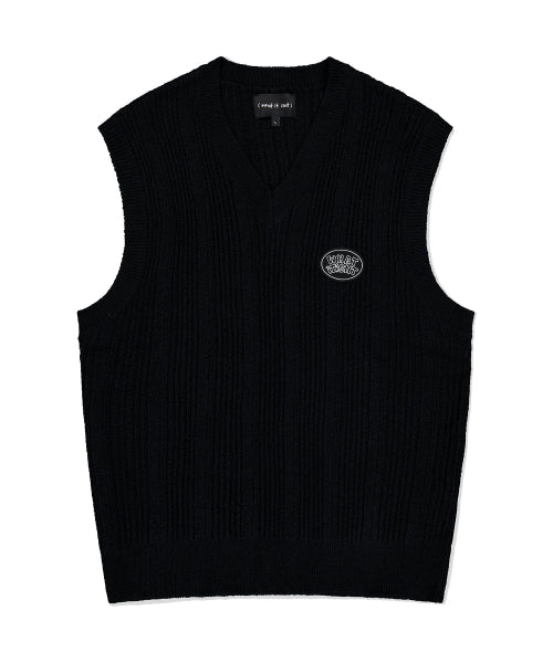 Wappen Scotch V-neck Knitwear Vest Black