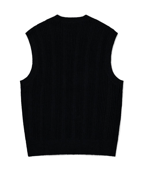 Wappen Scotch V-neck Knitwear Vest Black